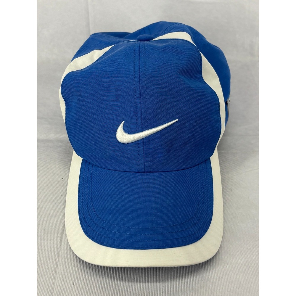 Nike Golf One VR Strapback Hat Cap Mens Blue Embroidered White Swoosh Logo OSFA